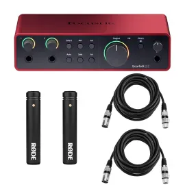 Focusrite Scarlett 2i2 4th Gen USB Audio Interface with Software Suite Bundle wi