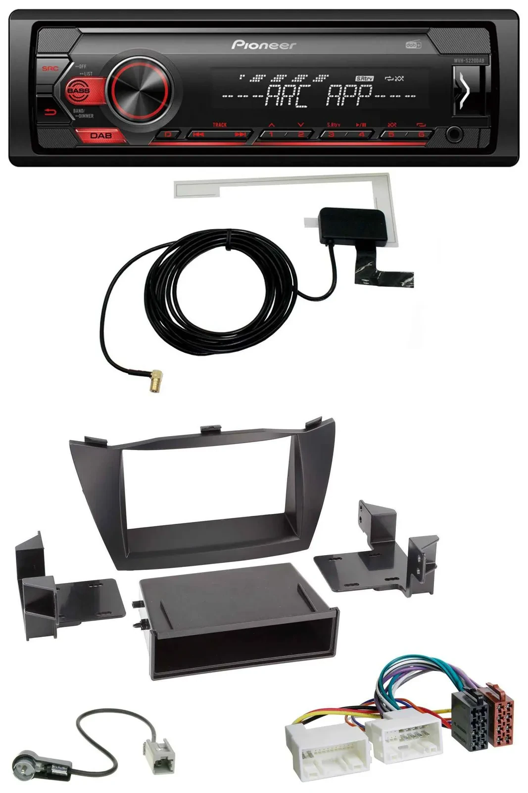 Автомагнитола Pioneer 1-DIN USB DAB MP3 AUX для Hyundai ix35 (LM, 2010–2013)