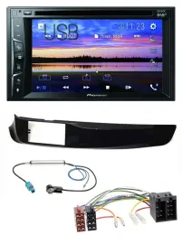 Pioneer Bluetooth 2DIN USB DVD DAB MP3 Autoradio für Alfa Giulietta schwarz glän