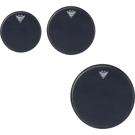 Б/У Пластик для барабана для томов Remo Emperor Black Suede 10"/12"/16" (набор, 3 шт.)