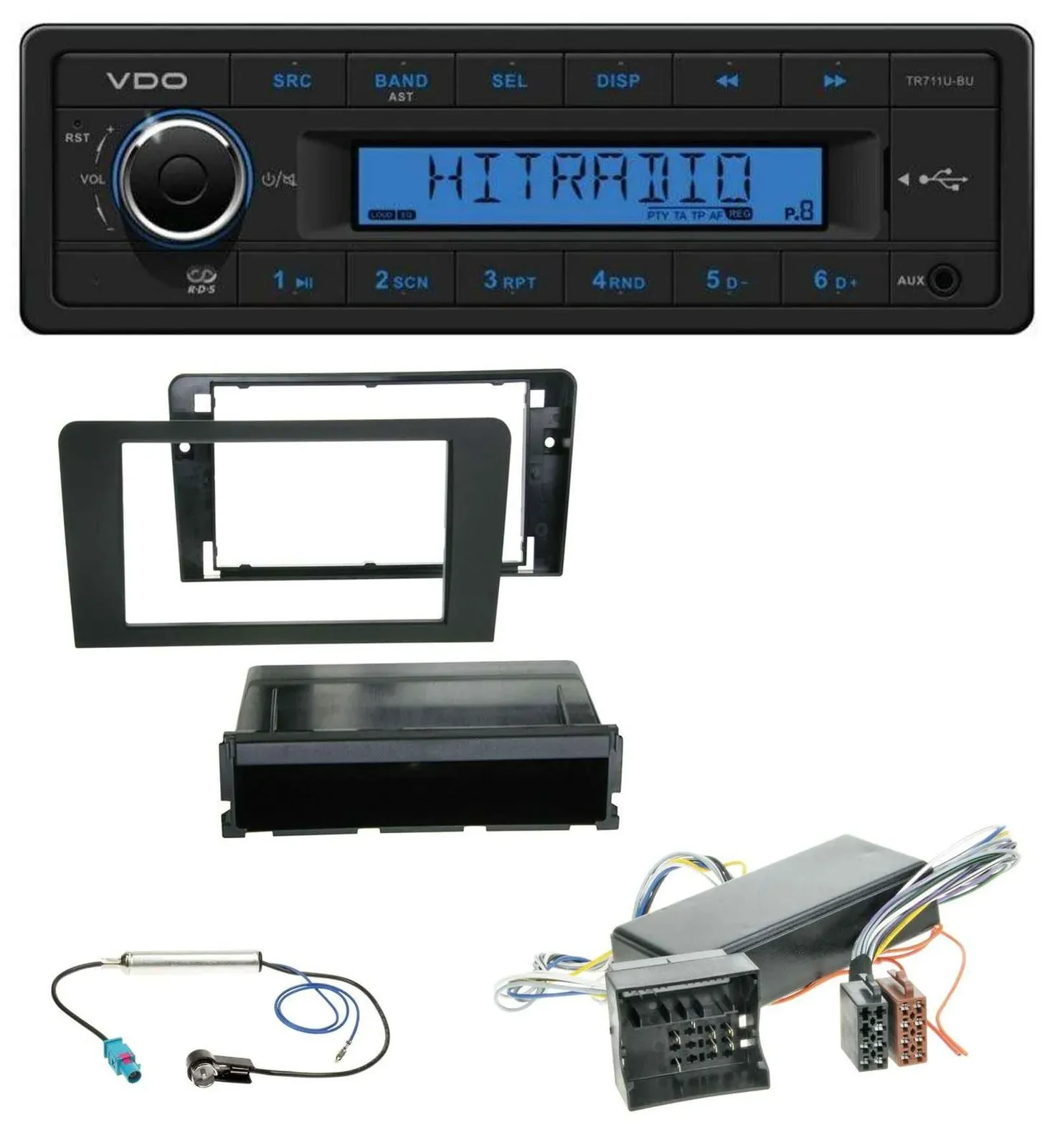 VDO AUX 1DIN MP3 USB Autoradio für Audi A3 06-12 8P Symphony Bose Aktivsystem Qu