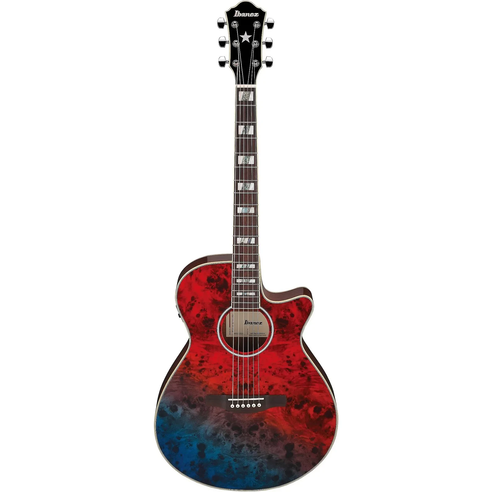 Электроакустическая гитара Ibanez AEGA250 Grand Auditorium, тополь (Poplar Burl), 250th Anniversary America 250