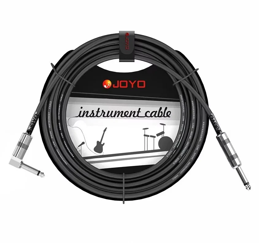 CM-12-BK Кабель инструментальный, черный, прямой/угловой, 4.5м, Joyo
