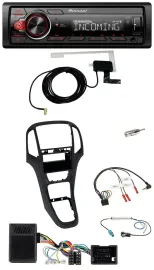 Автомагнитола Pioneer DAB, Bluetooth, USB для Opel Astra J (2009–2016), перламутровый чёрный