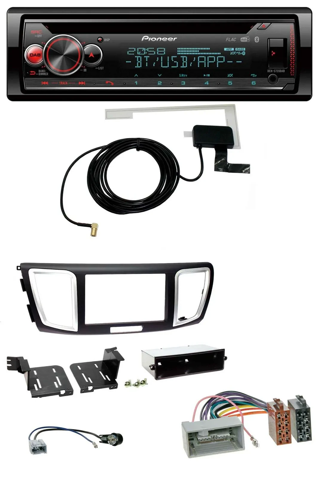 Автомагнитола для Honda Accord Pioneer DAB, CD, MP3, USB, Bluetooth