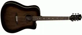 Luna Art Vintage Dreadnought Cutaway Solid Top Acoustic Electric Guitar - DEMO