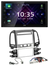 Автомагнитола для Hyundai Santa Fe JVC 2-DIN DAB, Bluetooth, USB, AUX