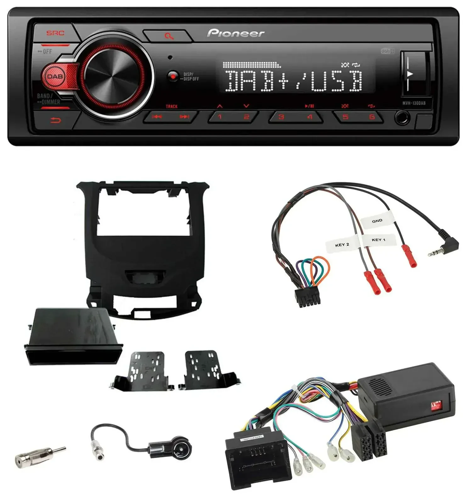 Автомагнитола для Chevrolet Cruze Pioneer 1DIN, DAB, USB, MP3
