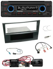Blaupunkt Lenkrad MP3 CD Bluetooth USB Autoradio für Opel Corsa D Schwarz 09-14