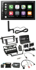 Автомагнитола для BMW 3 Series (2001–2006) Pioneer 2DIN USB Bluetooth DAB с поддержкой кнопок на руле