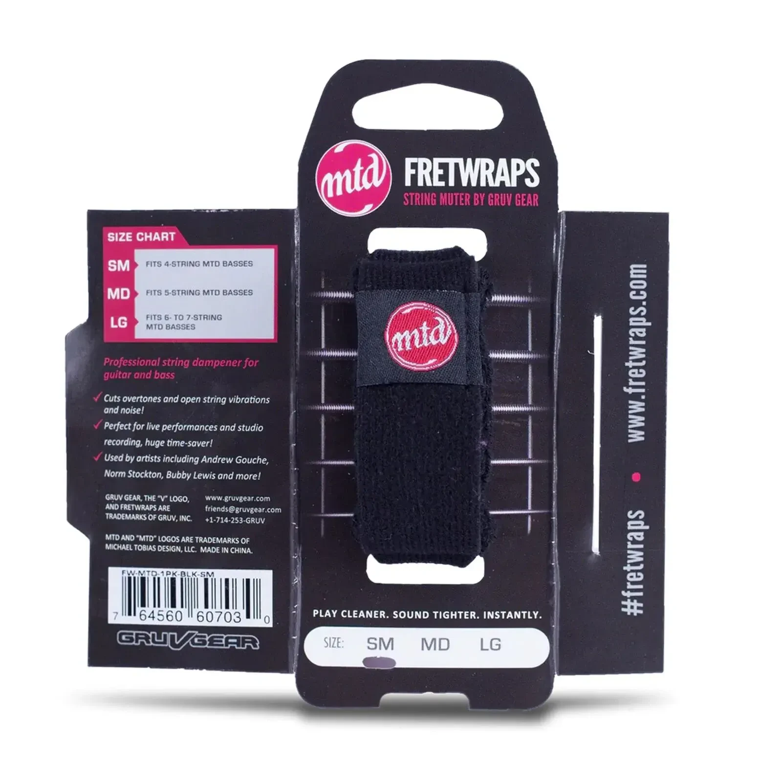 Глушитель струн Gruv Gear FretWraps String Muter Black Small