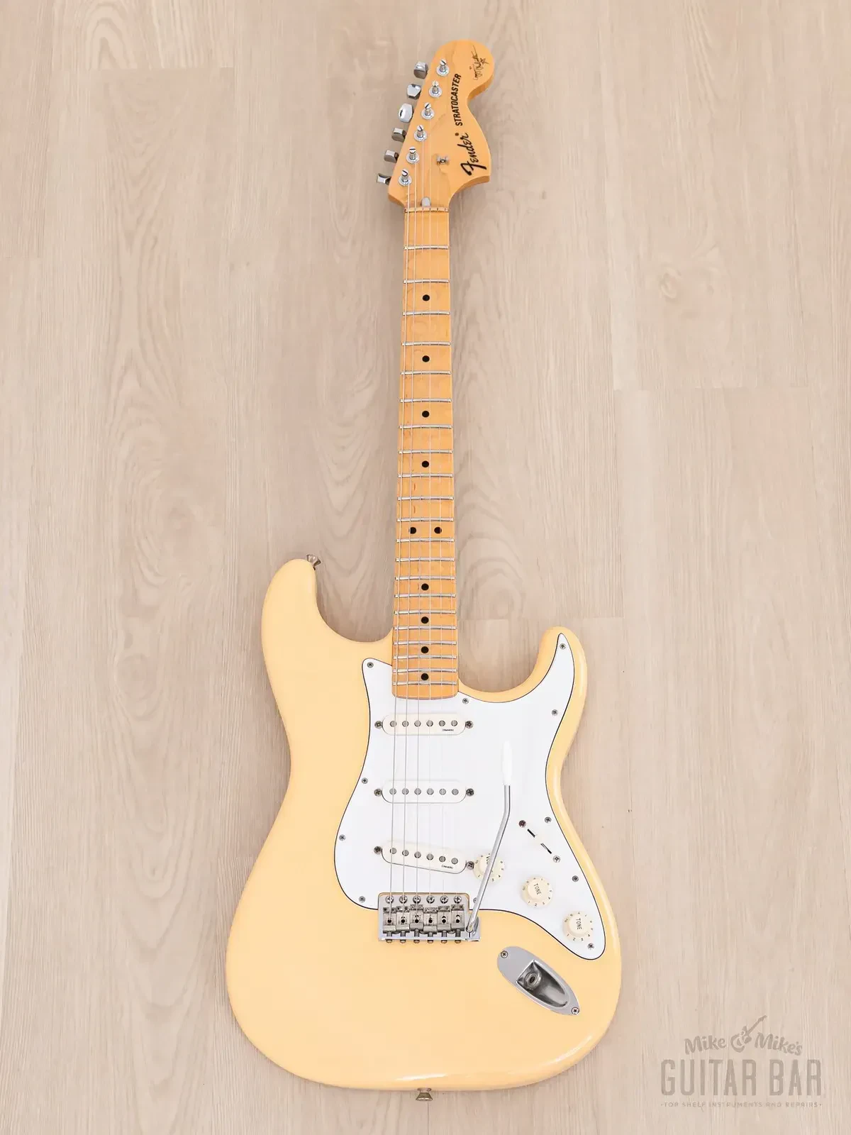 Электрогитара Fender Yngwie Malmsteen Stratocaster ST71-140YM SSS Yellow White w/case Japan 2001