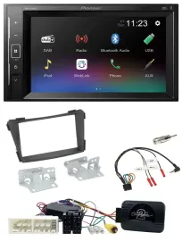 Автомагнитола Pioneer 2DIN, DAB, Bluetooth, USB, для Hyundai i40 (с 2016), черный