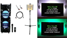 Technical Pro 3000w Bluetooth Rechargeable Karaoke Machine System+LED's+Stand