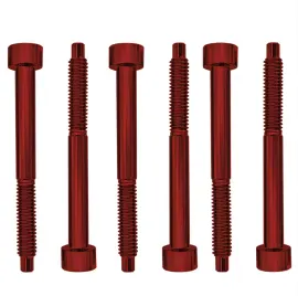 Genuine Floyd Rose FROSLSRDP Stainless Steel String Lock Screws, Red, Set of 6