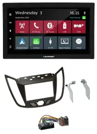 Blaupunkt DAB Bluetooth USB MP3 2DIN Autoradio für Ford C-Max (ab 10) braun