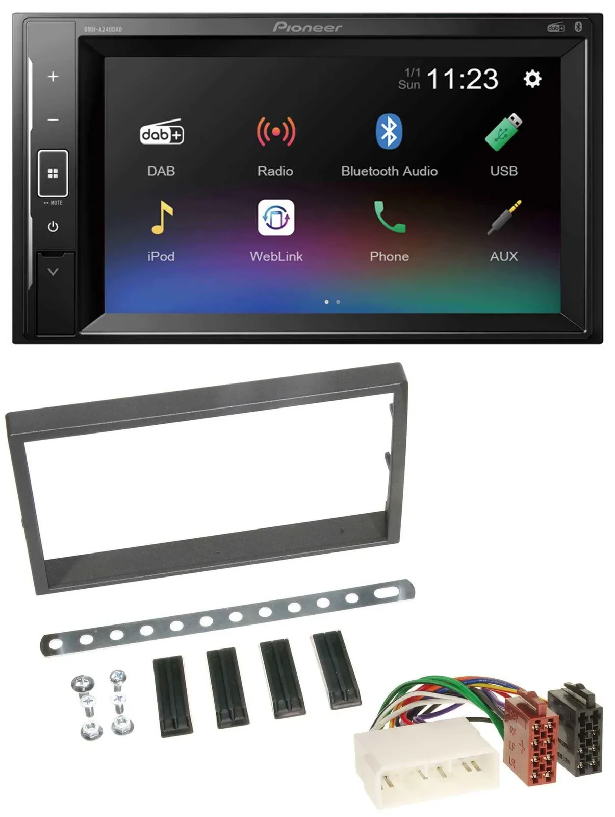 Pioneer DAB MP3 2DIN Bluetooth USB Autoradio für SSangYong Kyron ab 2005