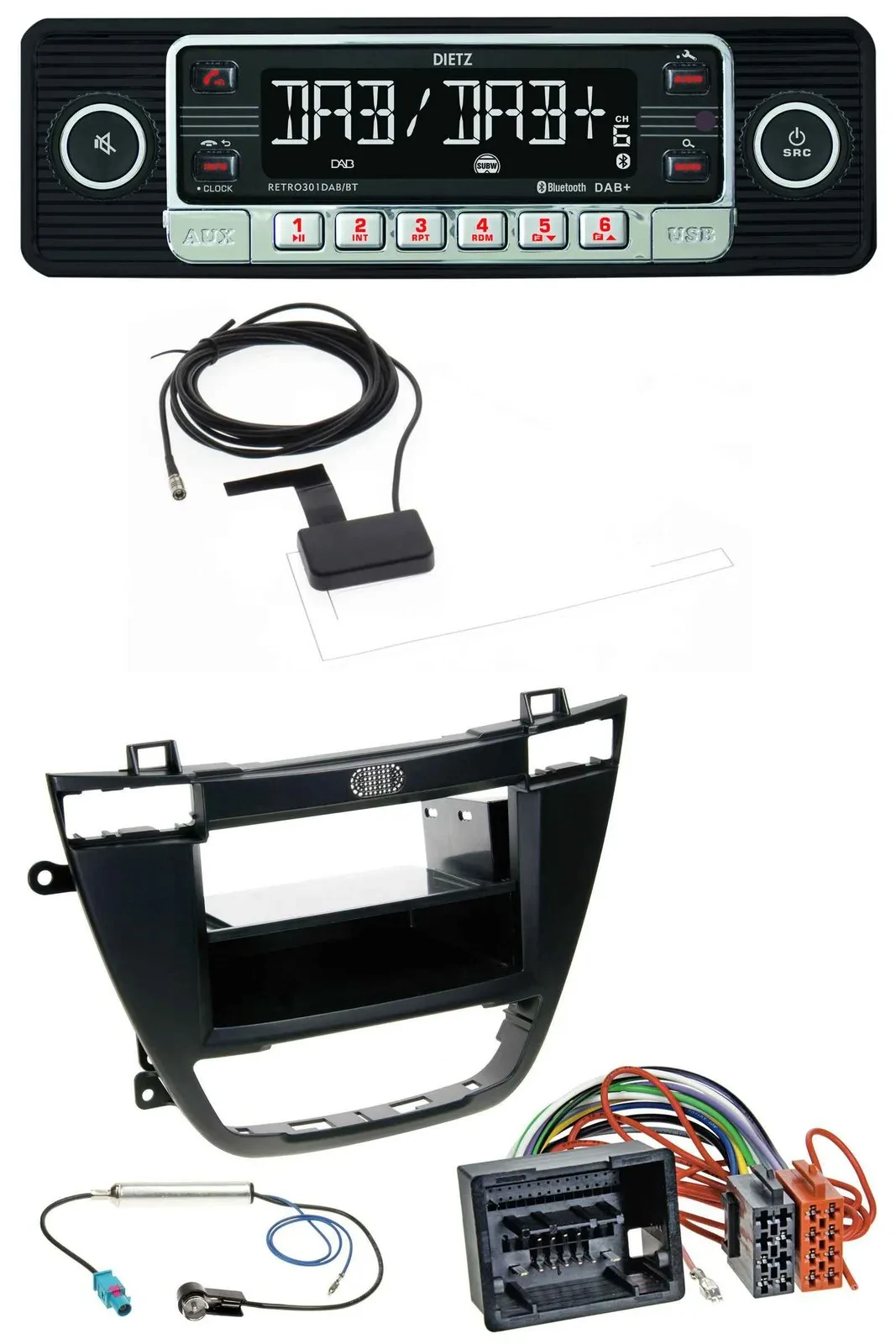 Автомагнитола для Opel Insignia (2008–2013) Dietz DAB Bluetooth USB MP3 черная