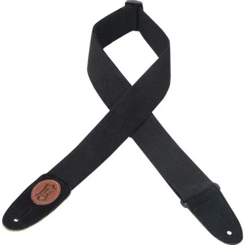 Ремень для гитары Levy's MSSC8-BLK Cotton Signature Series Suede Black