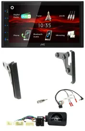 Автомагнитола JVC 2DIN USB Bluetooth DAB для Toyota Yaris (2007–2010) с поддержкой управления на руле