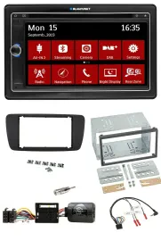 Автомагнитола Blaupunkt 2DIN DAB TMC USB Bluetooth с навигацией для Seat Ibiza (с 2008)