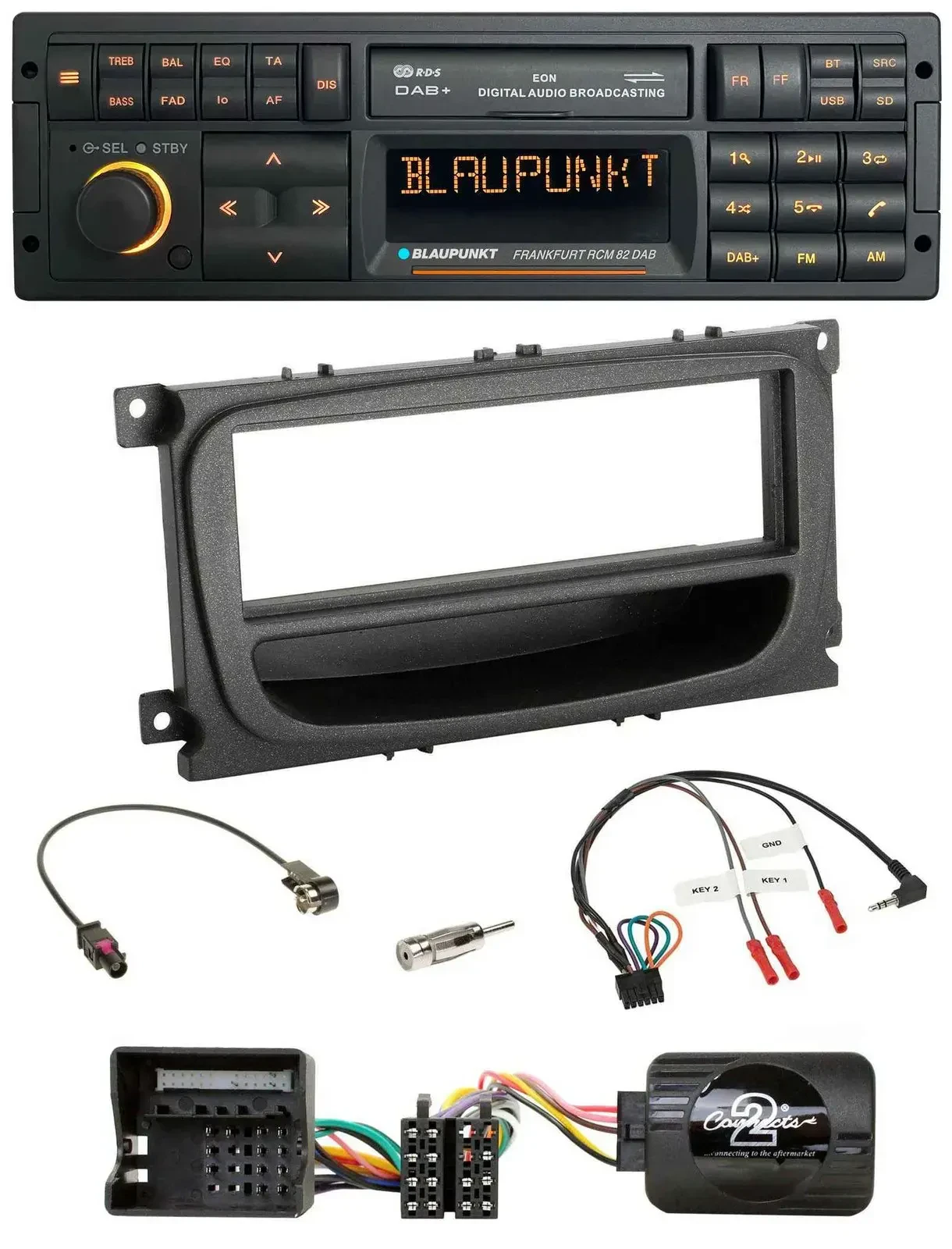 Blaupunkt USB DAB SD Lenkrad Bluetooth Autoradio für Ford Mondeo S-Max 07-14 sch