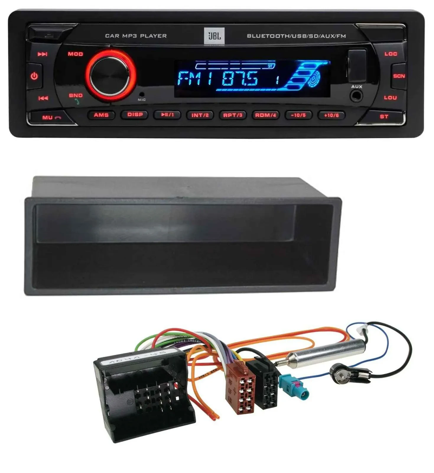 JBL AUX MP3 USB Bluetooth SD Autoradio für Citroen Berlingo, C2, C3, Jumpy