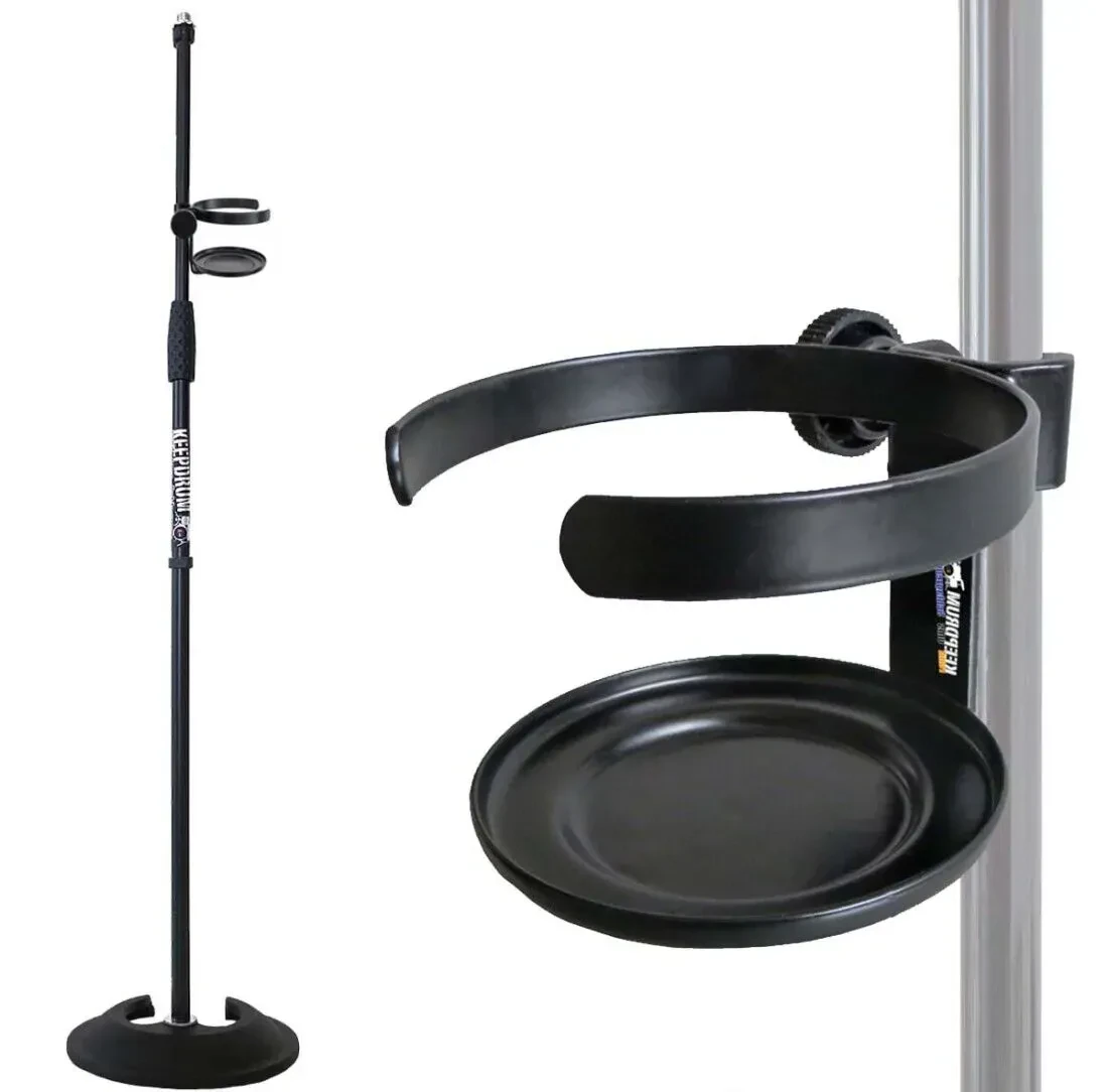 Стойка для микрофона keepdrum MS096 с держателем для напитков