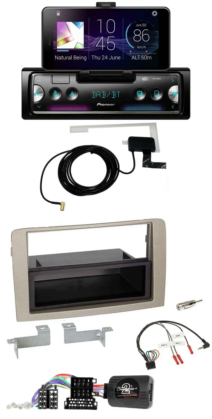 Pioneer DAB Bluetooth Lenkrad USB Autoradio für Lancia Musa 2004-2012