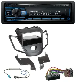Alpine USB Bluetooth DAB MP3 Autoradio für Ford Fiesta 10-17 JA8 ohne Display sc