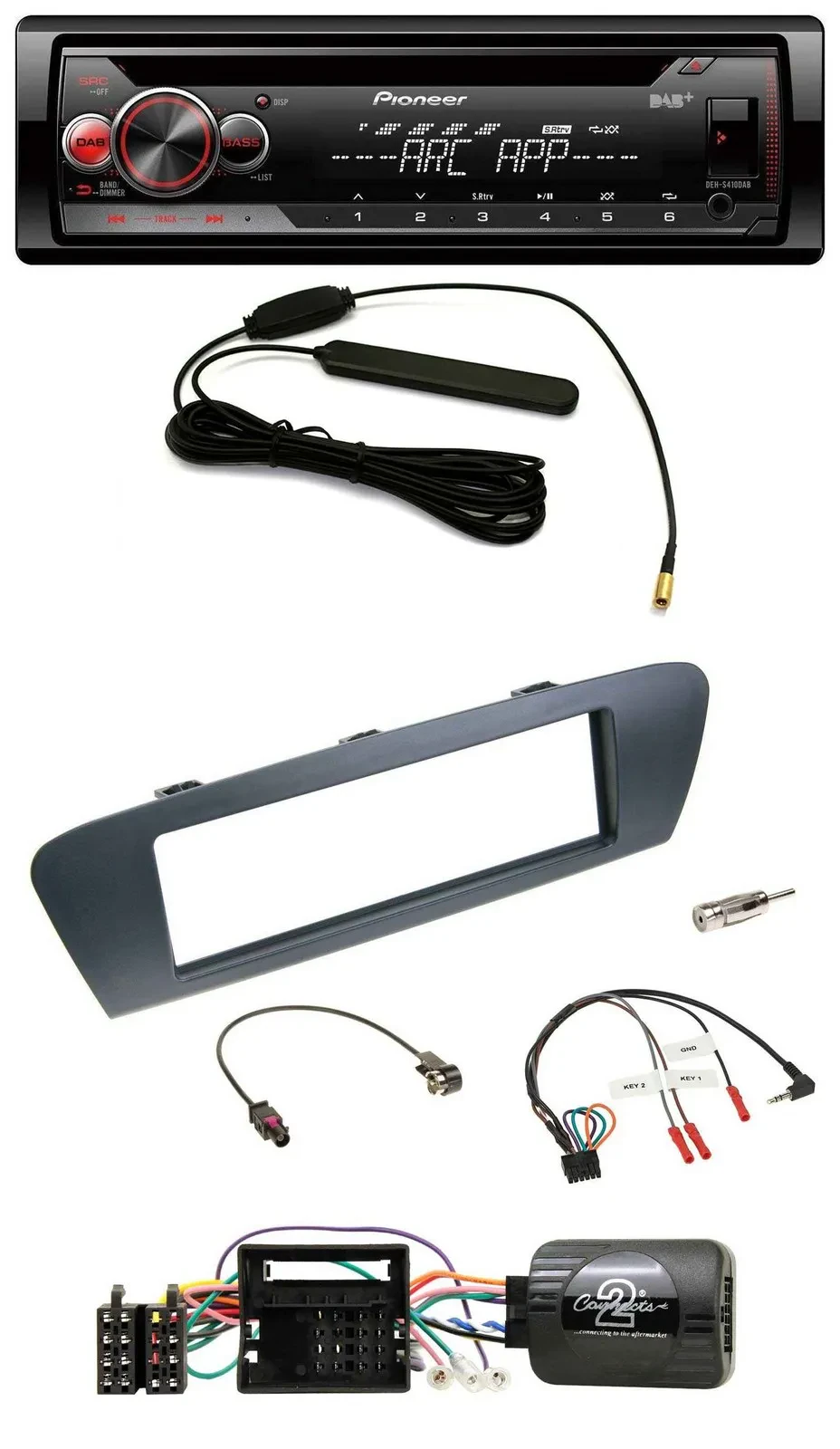 Pioneer CD USB Lenkrad DAB MP3 Autoradio für Renault Grand Scenic Scenic ab 2009