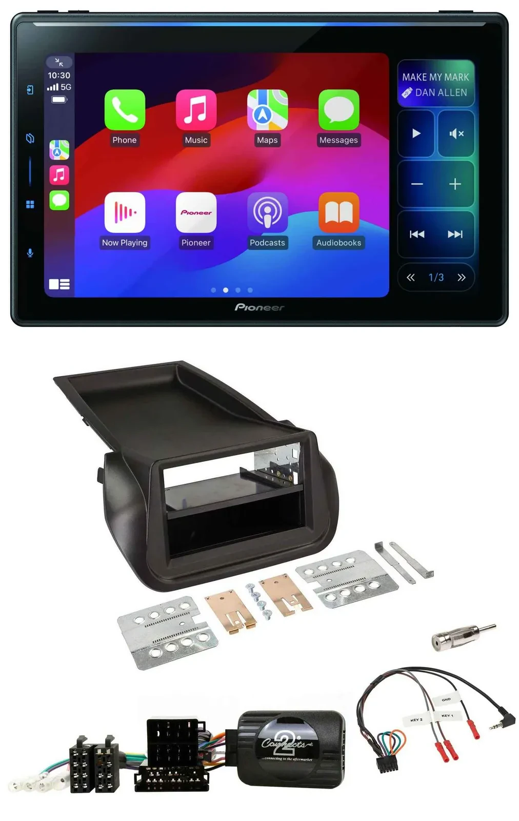 Автомагнитола для FIAT Fiorino (с 2008) Pioneer Bluetooth, DAB, USB