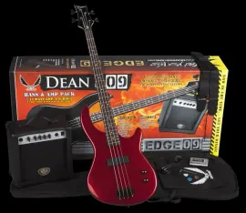 Dean Edge 09 Bass Guitar, Bass Amp, Gig Bag, Tuner, Cord, Strap, and Picks