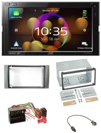 JVC DAB MP3 2DIN Bluetooth USB Autoradio für Ford Fiesta Focus 2004-2008 silber