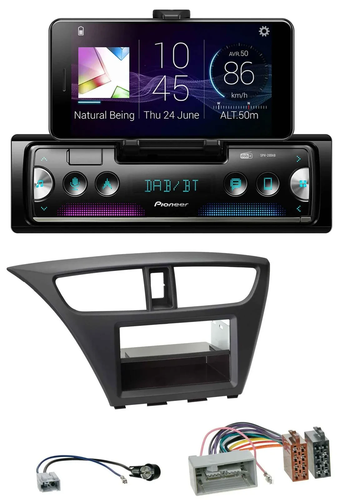 Автомагнитола для Honda Civic (с 2012) Pioneer USB MP3 Bluetooth DAB