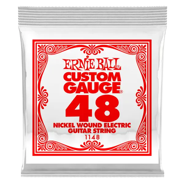 Струна для электрогитары Ernie Ball P01148 Custom gauge, сталь никелированная, калибр 48