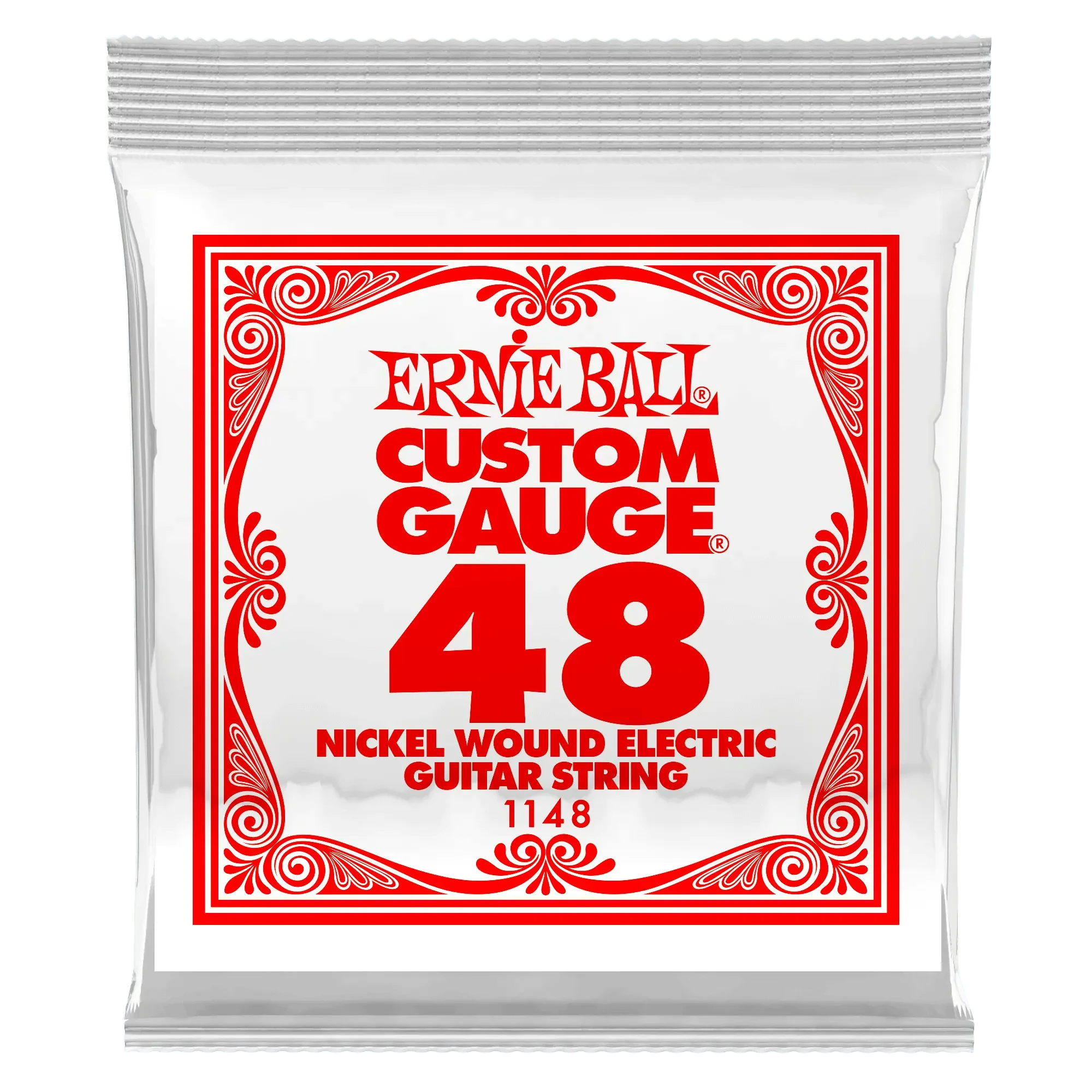 Струна для электрогитары Ernie Ball P01148 Custom gauge, сталь никелированная, калибр 48