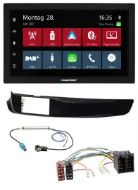 Blaupunkt MP3 Bluetooth DAB 2DIN USB Autoradio für Alfa Giulietta schwarz glänze