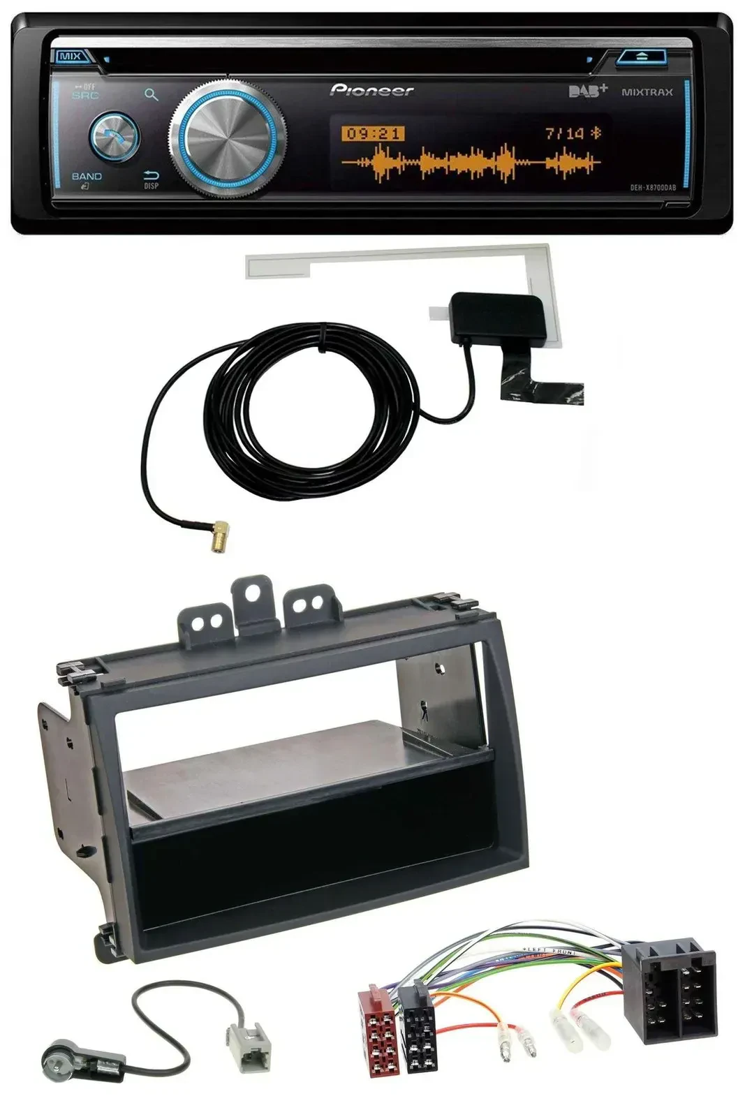 Автомагнитола для Hyundai i20 (2008–2011) Pioneer Bluetooth, DAB, MP3, USB, CD, Rubber-Touch