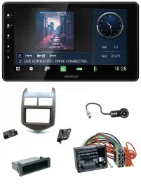 Kenwood MP3 Bluetooth USB DAB Autoradio für Chevrolet Aveo Sonic ab 2011 dunkelg