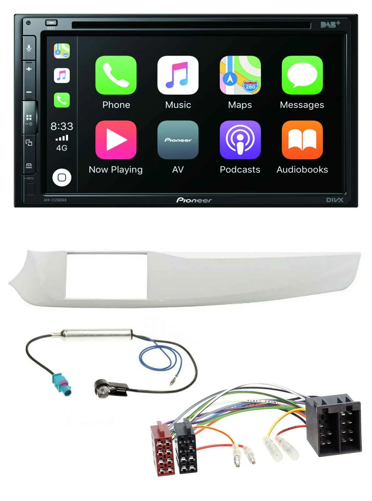 Pioneer DVD 2DIN MP3 DAB Bluetooth USB Autoradio für Alfa Romeo Giulietta 2010-2