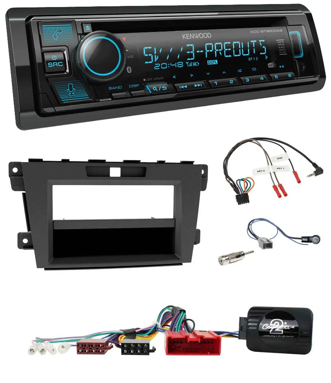 Автомагнитола для Mazda CX-7 (2009–2013) Kenwood Bluetooth USB CD DAB