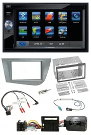 Blaupunkt 2DIN Bluetooth TMC USB Lenkrad SD Navigation für Seat Leon 2005-2012 s