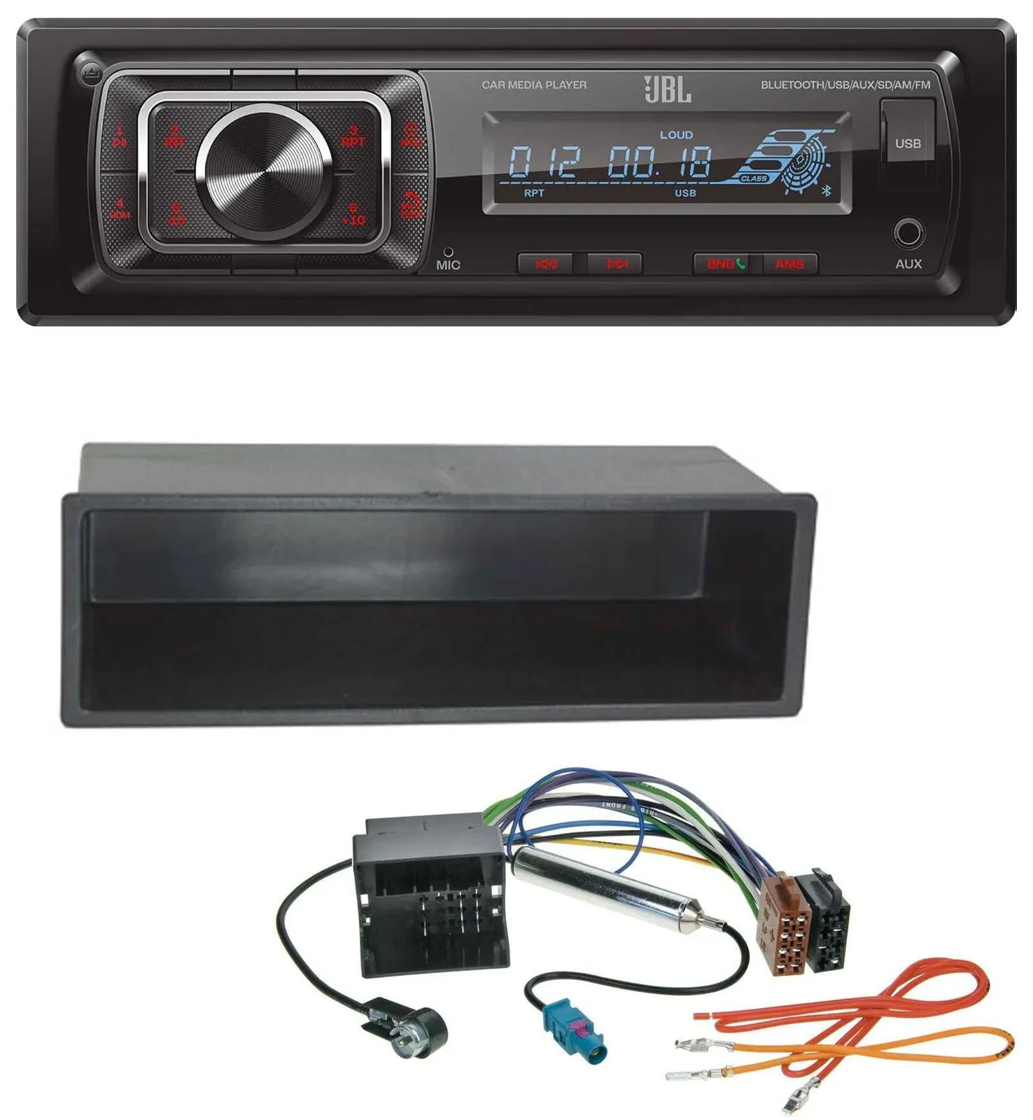 Автомагнитола JBL SD/AUX/USB/Bluetooth MP3 для VW Polo, Lupo, Fox, Passat, T5