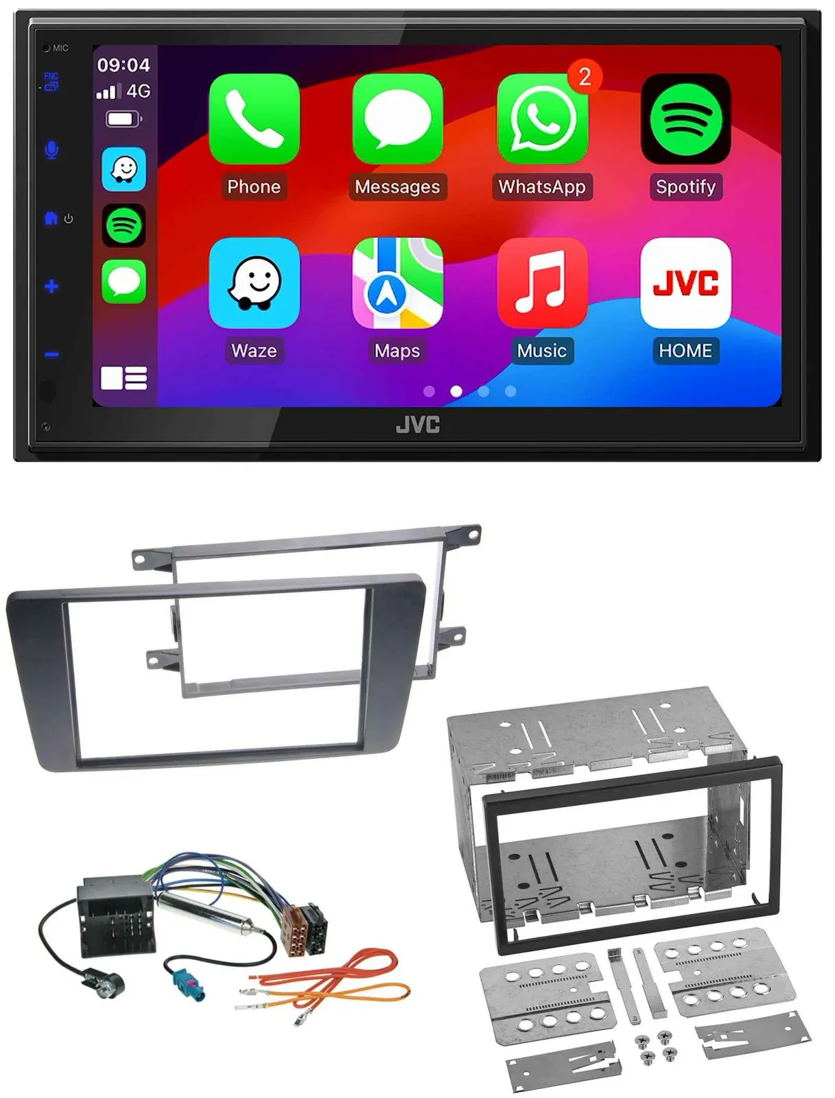 JVC Bluetooth USB MP3 2DIN DAB Autoradio für Skoda Octavia 04-13 Scout 06-12
