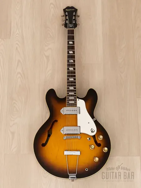 Электрогитара полуакустическая Epiphone Casino Vintage Sunburst w/ Case, Japan Matsumoku 1980