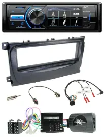 JVC Bluetooth Lenkrad USB DAB Autoradio für Ford Mondeo S-Max 2007-14 Can-Bus sc
