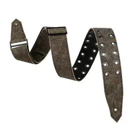 M80RBEY-BLK Rebel Leathers Series Ремень для гитары, кожаный, черный, Levy's