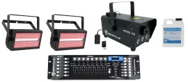 2) Chauvet DJ Shocker Panel FX Blinder/Eye Candy Effect Lights+Fogger+Controller