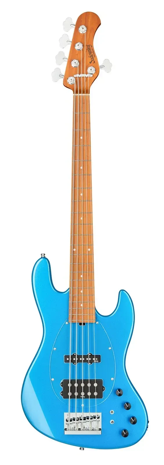 SADOWSKY 21-Fret Vintage M/J Bass, Roasted Maple FB, 5-String - Solid Ocean Blue